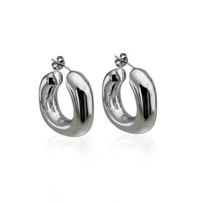 Monte Italian Hoop Earrings - Thumbnail