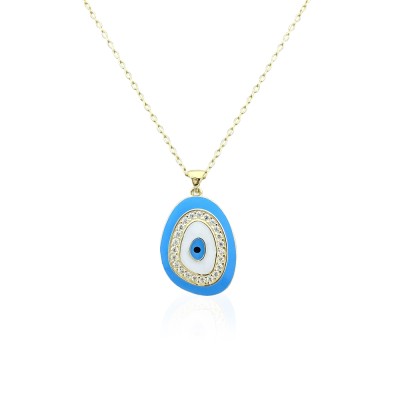 by Eda Çetin - Enamel Evil Eye Bead Necklace (1)