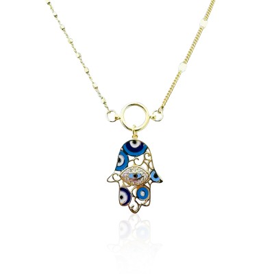 by Eda Çetin - New Series Hamsa ( Hand Of Fatima) Necklace