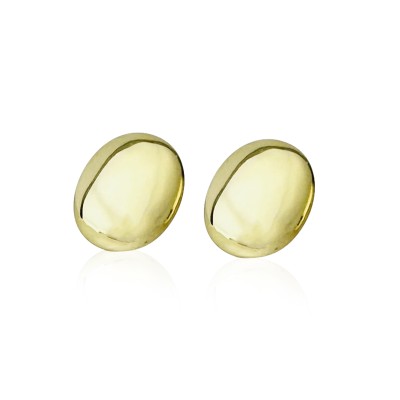 Oval Toffy Italian Earrings - Thumbnail