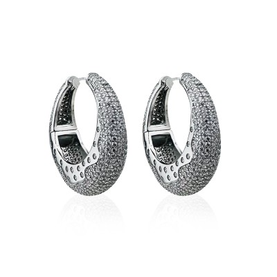 by Eda Çetin - Paris Stone Hoop Earrings