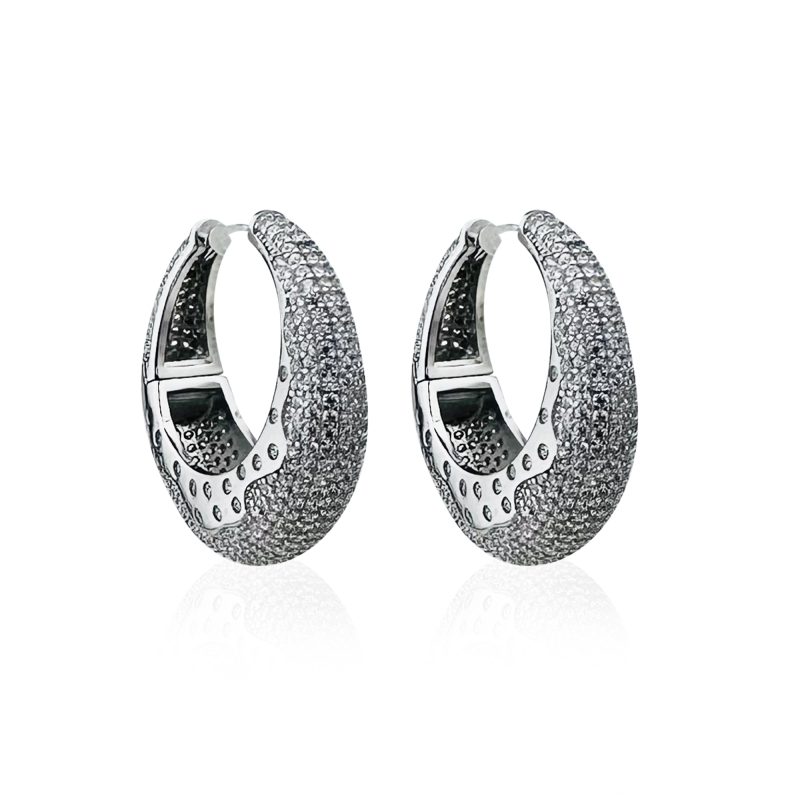 Paris Stone Hoop Earrings