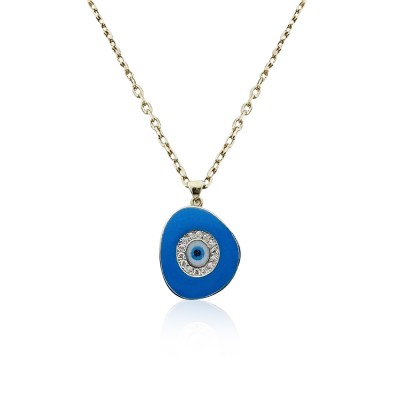 by Eda Çetin - Pera Mini Enamel Evil Eye Bead Necklace