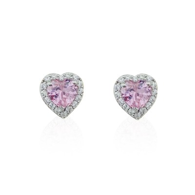 Pink Heart Earrings