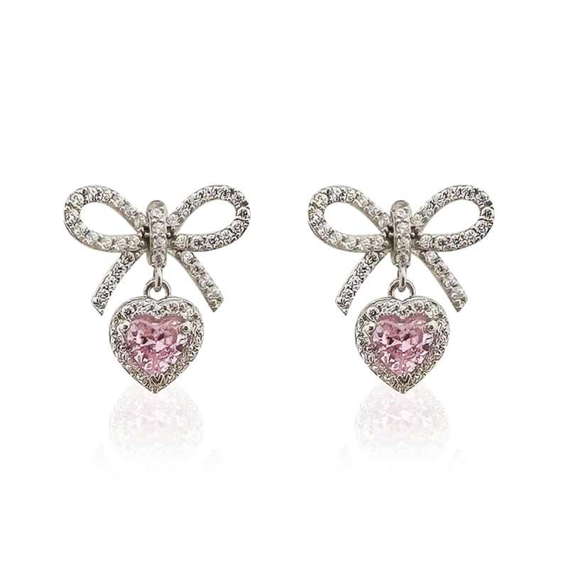 Pinky Heart Earrings