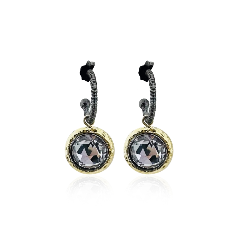 Ramses Stone Hoop Earring