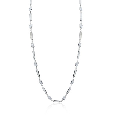 by Eda Çetin - Rectangular Stone Long Necklace