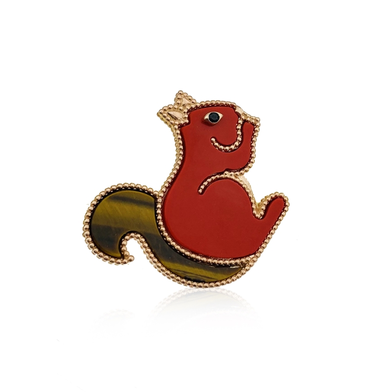 Red Rabbit Brooch