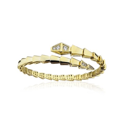 Regina Stoneless Italian Snake Bracelet - Thumbnail