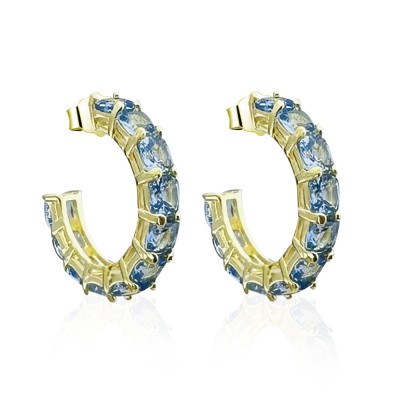 Renie Blue Stone Earrings - Thumbnail