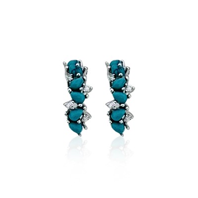 by Eda Çetin - Rossa Mini Turquoise Earrings