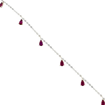 by Eda Çetin - Ruby Drop Anklet