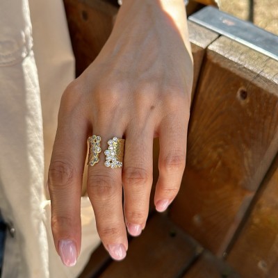 by Eda Çetin - Rute Stone Ring - Thick Form (1)