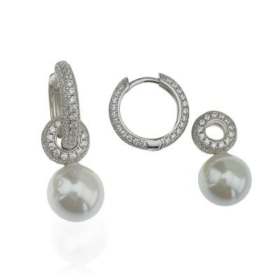 Sandra Italian Pearl Earrings - Thumbnail