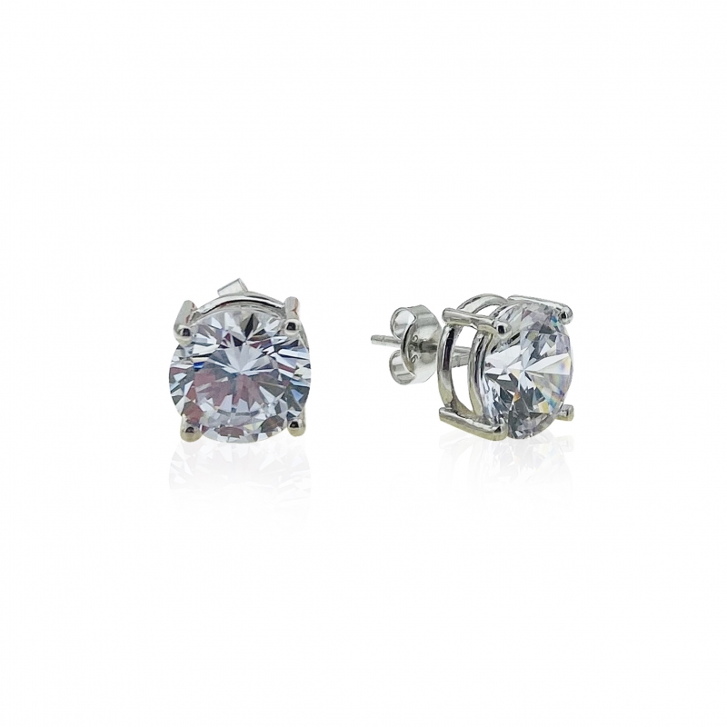 Solitaire Earrings - 4 Carat