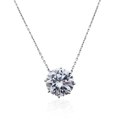 Solitaire Necklace - 7 Carat - Thumbnail