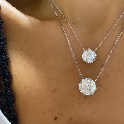 Solitaire Necklace - 7 Carat - Thumbnail