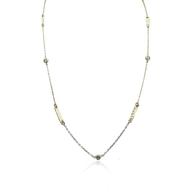 byEdaÇetin - Thin Stick Stone Necklace - 60 cm