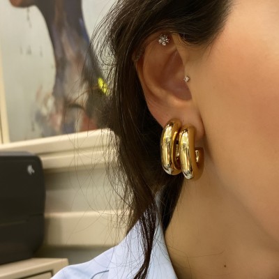 U Form Italian Earrings - Thumbnail