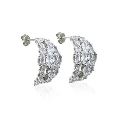 Venora Marquise Hoop Earrings - Thumbnail