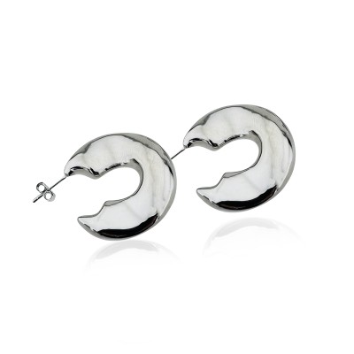 Wave Form Italian Earrings - Thumbnail