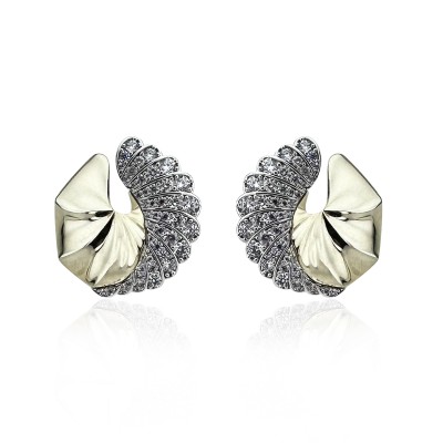 Wings Stone Plate Earrings